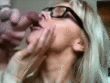 Blonde With Glasses Takes Enormous Shots of Cum on Her Face_619d9688efb40.gif