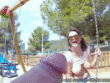 Chick Giving a Blowjob While on a Swing_61a234b6a4f2a.gif