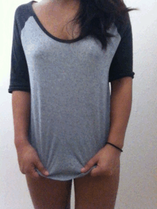 Cute Amateur Teen Girl Shows Her Firm Boobies Under the T-Shirt_6193b70eafc33.gif