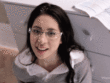 Cute Brunette Geek With Cum on Face_61967e493d7ab.gif