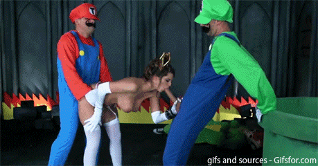 ⬇️ Super Mario and Luigi Threesome Sex With Awesome Girl sex gif from the f...