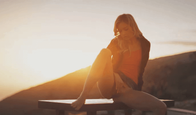 Beautiful girl Franziska Facella masturbates at sunset_691cb1d100c34.gif