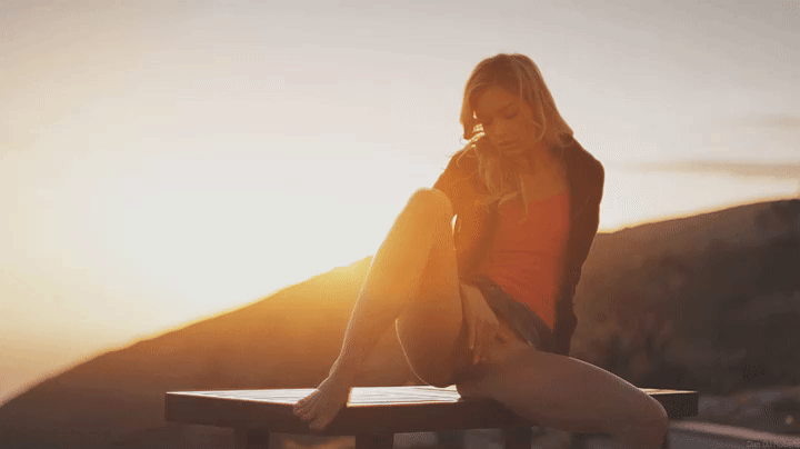 Beautiful girl Franziska Facella masturbates at sunset_691cb1d100c34.gif