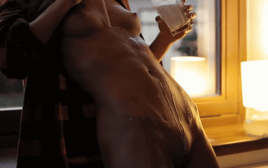 Hottie Lily C pours milk on her naked body_6923492861cdb.gif