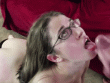Huge cumshot on the face of a girl with glasses_69064888eb610.gif