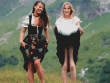 Two beautiful girls Lorena Garcia and Rose Delight lifted their dresses and showed their pussies against the backdrop of mountains_69288f707e8f6.gif